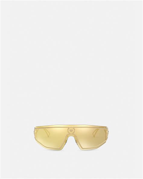 versace gold shield sunglasses